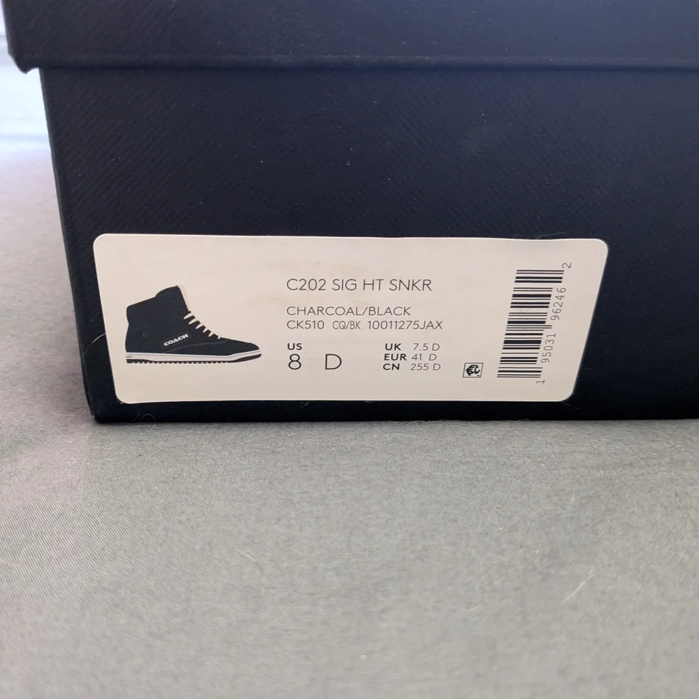 Coach Black and White High-Top Sneakers - Picture 4 of 4